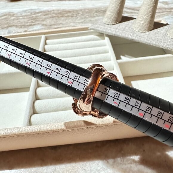 Park Lane Camellia Rose Gold Plated Size 6 Ring Crystal Floral Jewelry Design - Picture 3 of 10